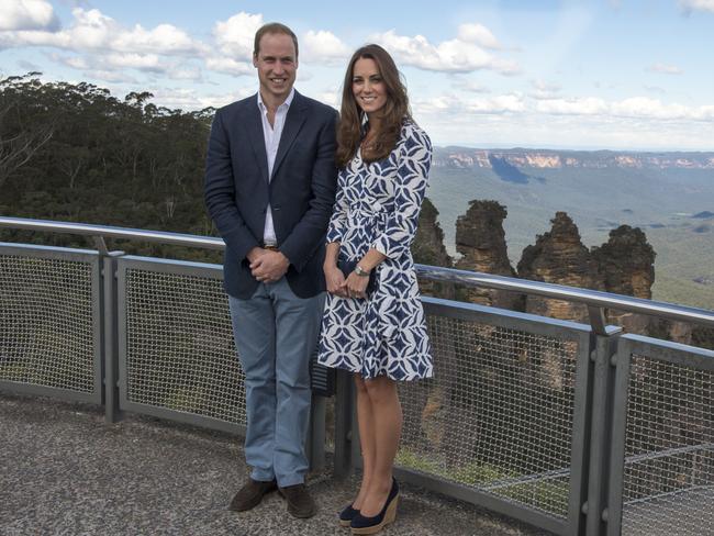 Prince William and Kate in Katoomba in 2014. Picture: Getty