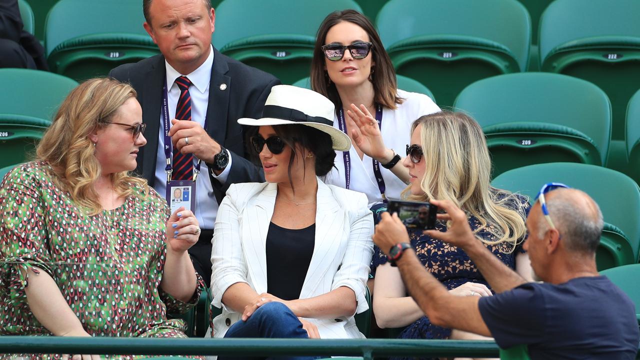 It was later revealed the spectator was taking a selfie — and not a sneaky snap of the Duchess. Picture: Mike Egerton/PA Wire