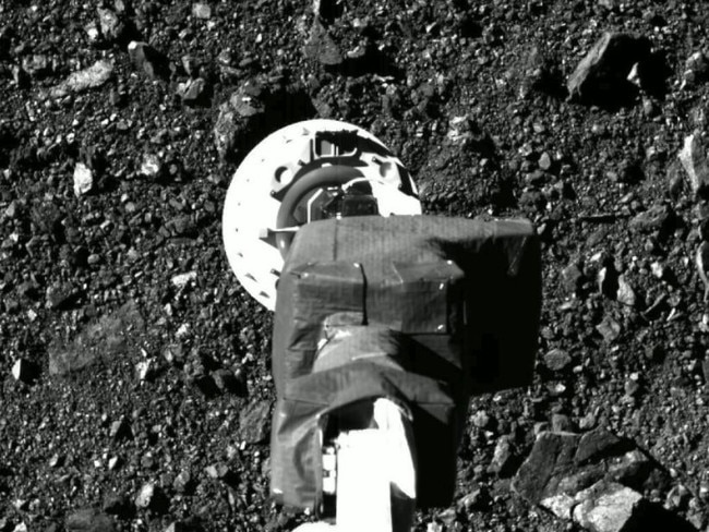 The OSIRIS-REx collecting a sample from the Nightingale site. Picture: Supplied