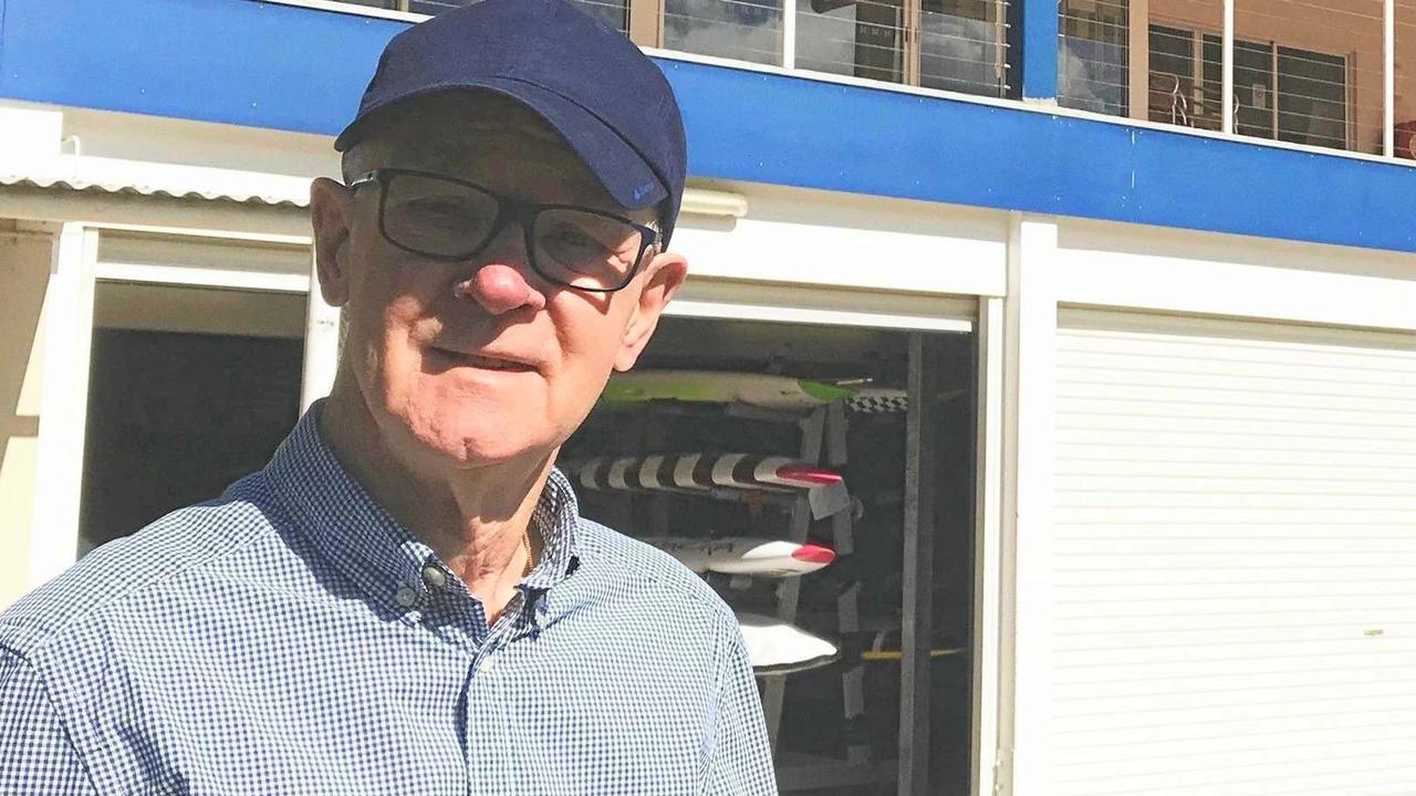 Peregian Beach community leader Barry Cotterell during the local fight over the fate of the Peregian Beach SLSC.