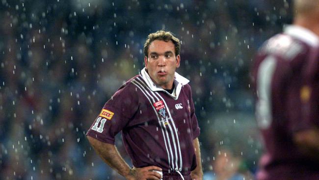 Player Gorden Tallis. p/Rugby league - NSW vs Queensland State of Origin match at Stadium Australia 10 May 2000.  a/ct