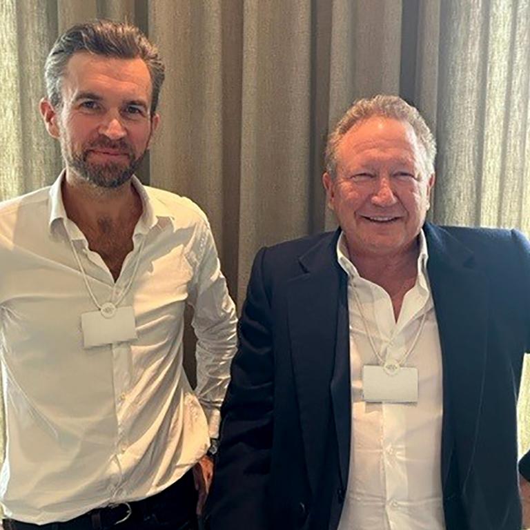 PsiQuantum co-founder Jeremy O’Brien with Dr Andrew Forrest. Picture: Supplied