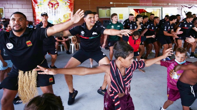 South Sydney Rabbitohs dance at Yarrabah