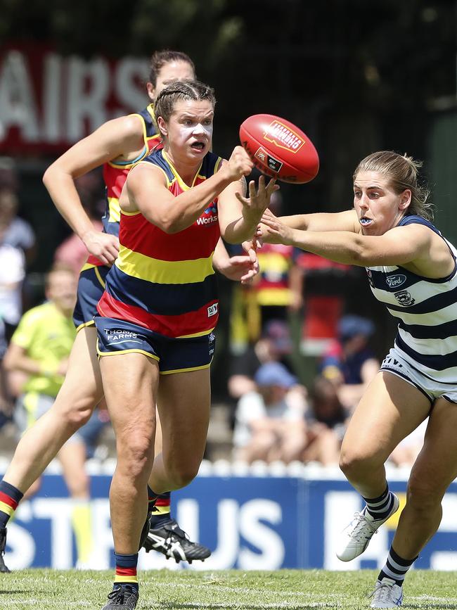 Adelaide Crows footballer Anne Hatchard will play basketball for South Adelaide. Picture: Sarah Reed