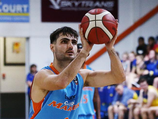 James Mitchell top scored for the Marlins in the NBL1 North match between the Cairns Marlins and the Townsville Heat, held at Cairns Basketball Stadium. Picture: Brendan Radke