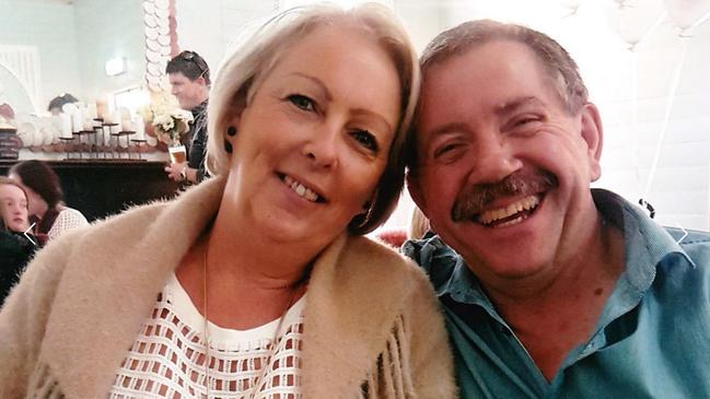 Graham (left, pictured with Mr Saunders) insisted she thought her ex-partner’s death was an accident and denied plotting his murder. Picture: Supplied