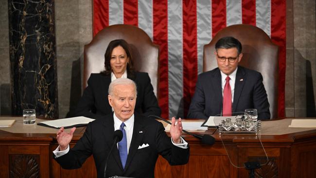 President Biden during his SOTU speech.