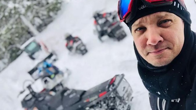 Jeremy Renner was trapped under a snowcat vehicle and almost died. Picture: Instagram.