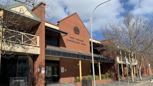 Charges of spitting at a police officer and ambulance worker were heard in the Port Adelaide Magistrates Court today. Picture: Kaysee Miller