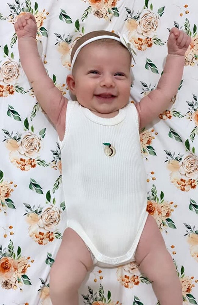 Cleo Rhylee Stevens was born on January 15, 2022, weighing 3190g. Picture: Crystal Danastas DMBJ22