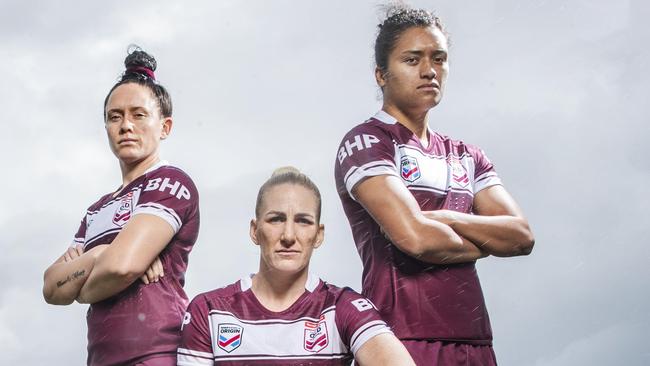 Brittany Breayley, Ali Brigginshaw and Zahara Temara are ready to face the Blues.