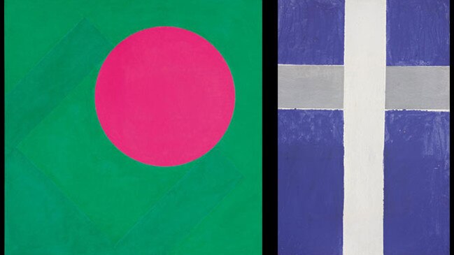 Untitled works by Gunter Christmann (1966) and Melinda Harper (1987).