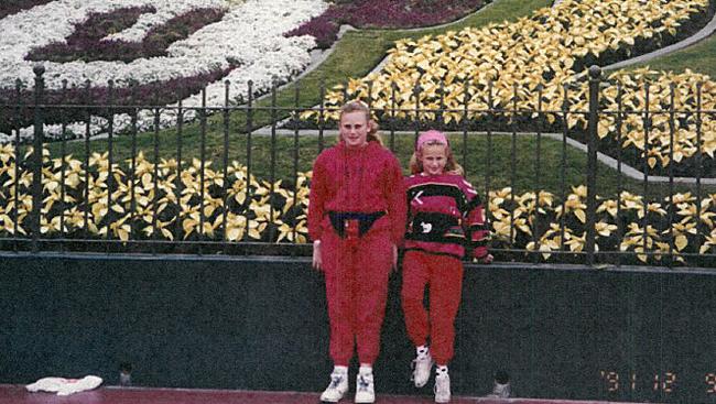 Rebel Wilson as a child with one of her sisters at Disneyland. Picture: Supreme Court of Victoria.