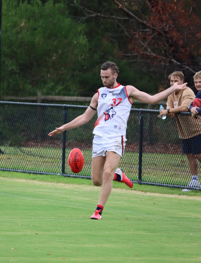 Trent Warren in action for Coburg. Picture: Dan Foley