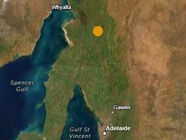 There was an earthquake near Jamestown on Tuesday evening. Picture: Geoscience Australia