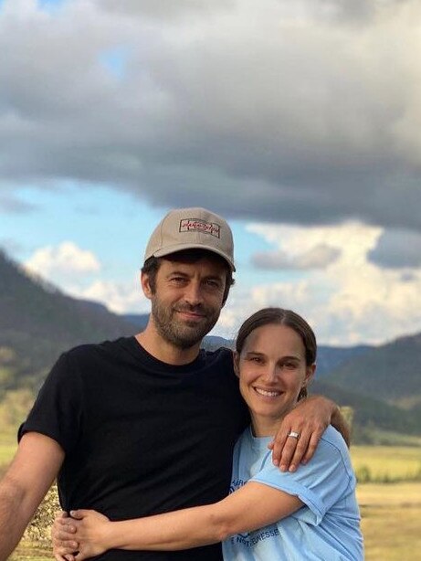 Natalie Portman and Benjamin Millepied at the Blue Mountains.