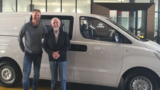 Nick Boyle and his father Joe both worked as truck drivers for the same company before the hamper business took off. Picture: Supplied