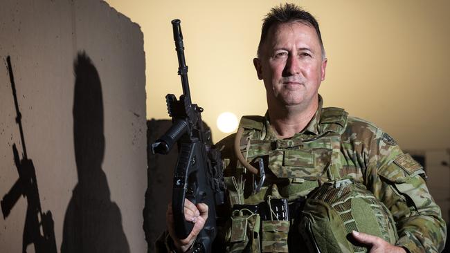 Major Lance Johnson at the Taji Military Complex, Iraq. He has been honoured with OAM in the Queen's Birthday List.