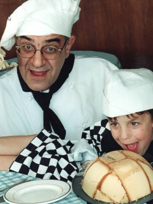 A young Hamish Vaccari with his Nonno.