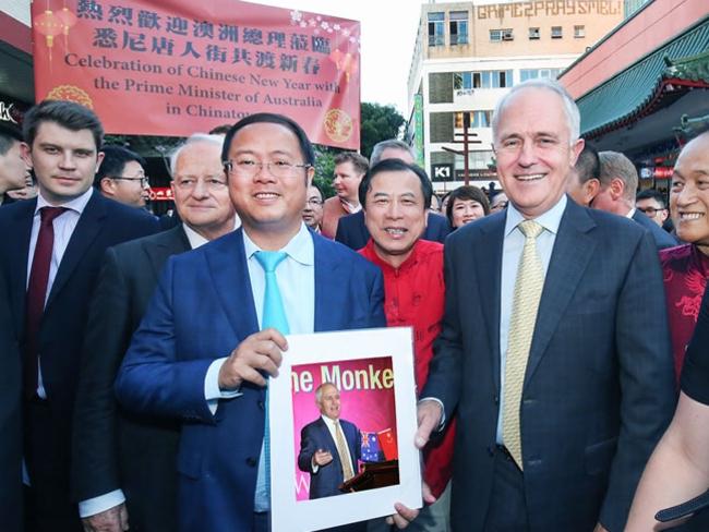 Huang Xiangmo with Prime Minister Malcolm Turnbull in 2016.