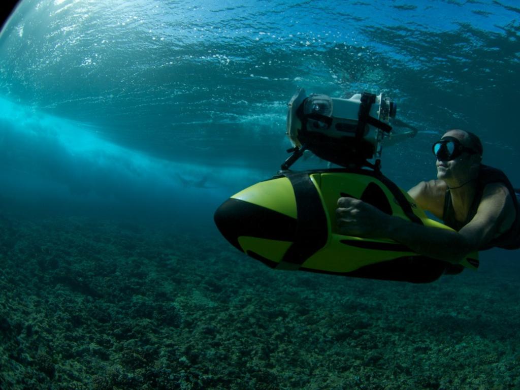Surf cinematographer Jack McCoy in action.