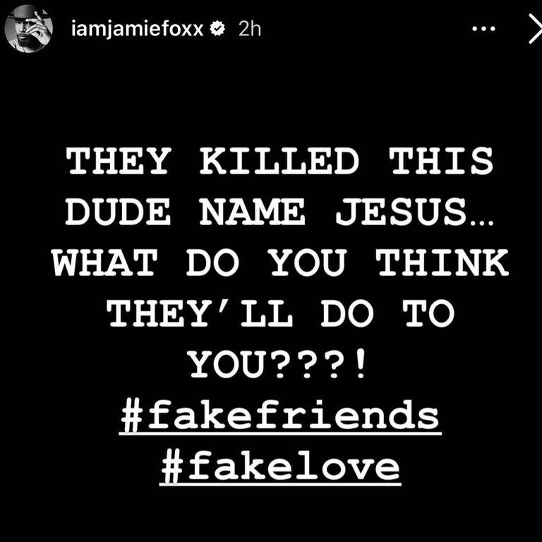 Jamie Foxx's mysterious initial post …