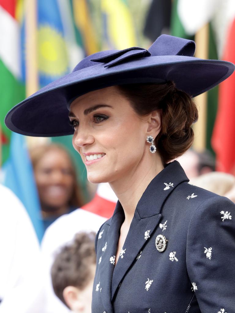 She also wore a brooch gifted to her by the King. Picture: Chris Jackson/Getty Images