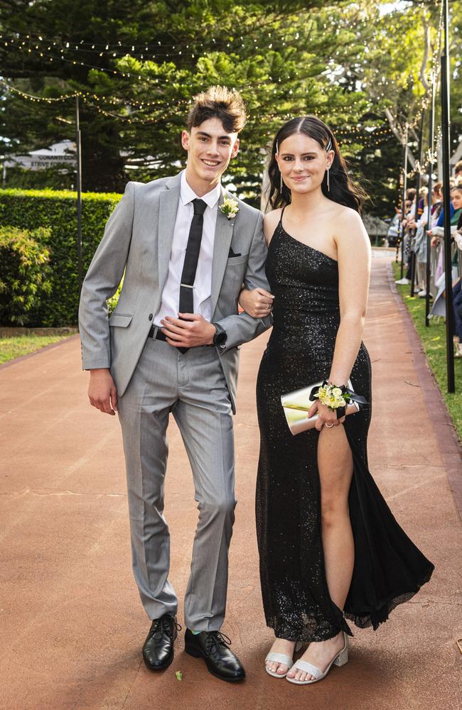 Sam Bainbridge and partner Shelby Murphy at St Mary's College formal at Picnic Point, Friday, March 22, 2024. Picture: Kevin Farmer