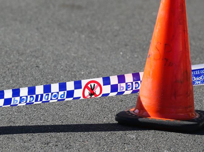 SYDNEY, AUSTRALIA - Newswire Photos - MAY 23 2023: A  general stock view of Police tape on a crime scene in Sydney NSW.  Picture : NCA Newswire / Gaye Gerard