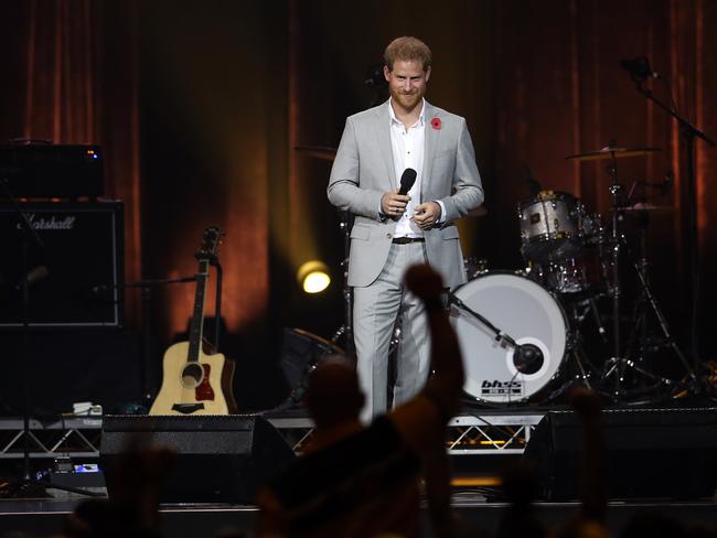 HRH Prince Harry pictured as the ceremony ends. Picture: Sam Ruttyn