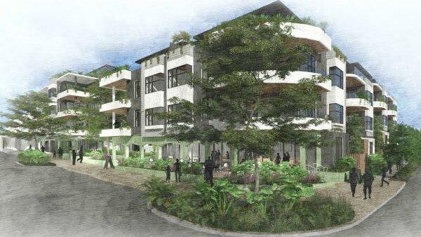 A render of what the development at 195 Stratton Tce, Manly would look like. Picture: PD Online/Ellivo