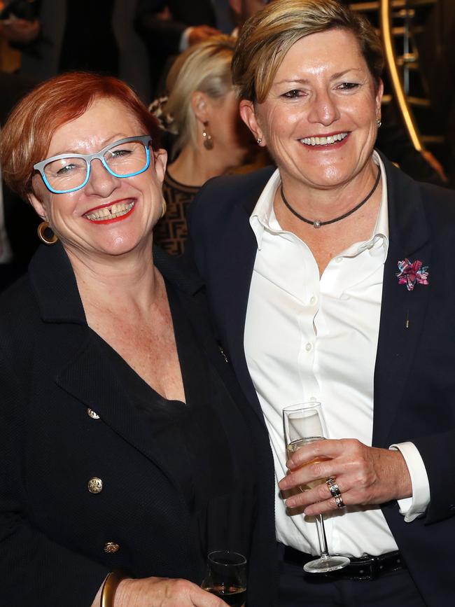 Virginia Flitcroft and Tony Abbott’s sister, Christine Forster. Picture: Richard Dobson