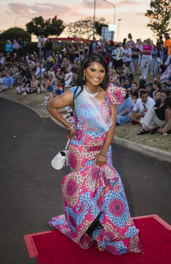 Julienne Kalondja at Harristown State High School formal at Highfields Cultural Centre, Friday, November 17, 2023. Picture: Kevin Farmer