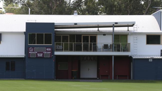 The Broncos club house at Red Hill, which has been set up as a base for the team. Picture: Annette Dew