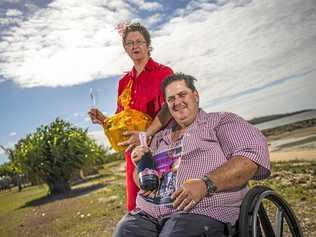 REMEMBERED: Turkey Beach Process Association former secretary Viki Parker and then-president Luke Streeter on the Esplanade at Turkey Beach in 2013. Picture: Luka Kauzlaric