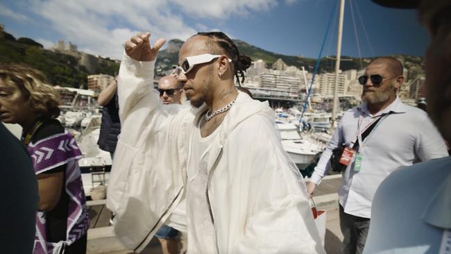 Lewis Hamilton  at the Monaco Grand Prix 2024. Picture: Portia Large