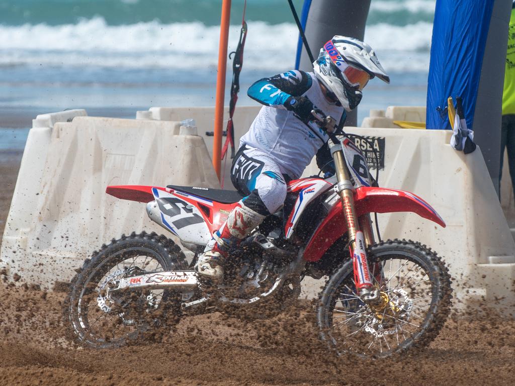 Wade Moohin at Motorcycle Beach Races at Grasstree Beach Sunday 27 August 2023 Picture: Michaela Harlow