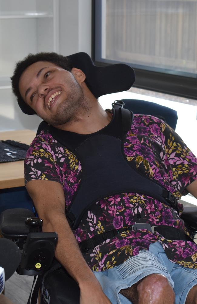 One of the lucky people living with disability who will live in the houses, Chris said he was grateful at the opening of Endeavour Foundation's new accessible housing in Mackay. Photo: Zoe Devenport