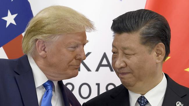 US President Donald Trump and Chinese President Xi Jinping. Picture: AP