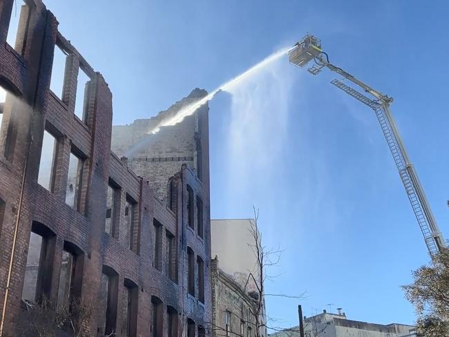 The heritage building was destroyed in the blaze.