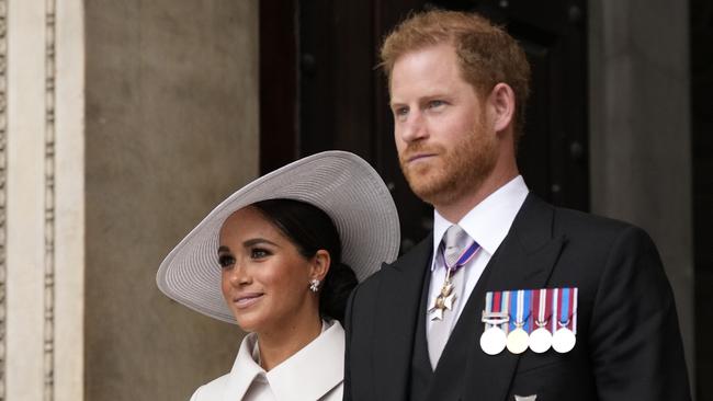 The Duke and Duchess of Sussex attended the Queen’s Platinum Jubilee celebrations in June. Picture: Matt Dunham – WPA Pool/Getty Images