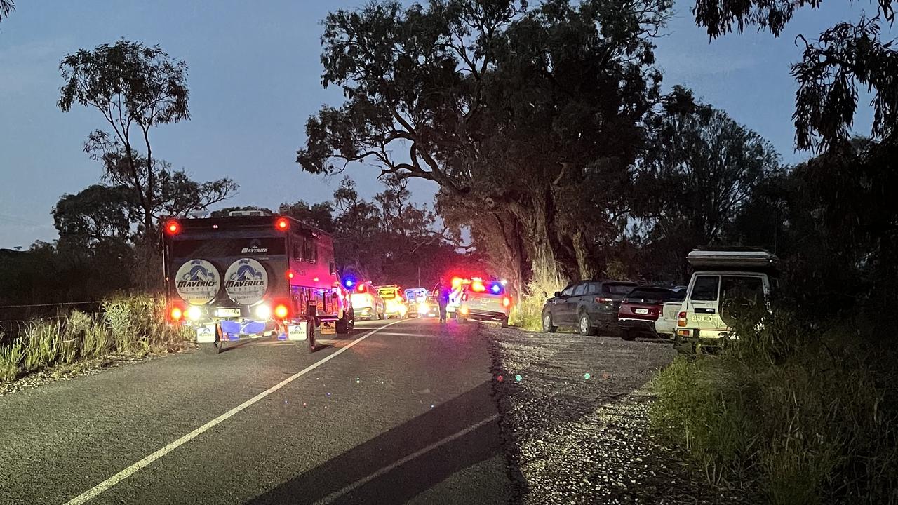 Emergency services responded to a single car crash in Walker Flat around 7pm on Friday. Picture: Supplied