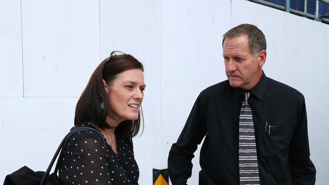 Tamborine Mountain high school principal Tracey Brose and her husband Peter Brose, whose home was vandalized by a parent, Beenleigh Courts. Picture: Liam Kidston.