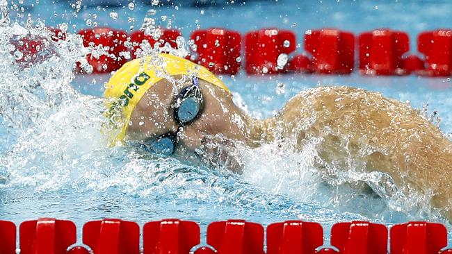 Ariarne Titmus in action at the 2018 FINA world championships in China. Picture: Fred Lee/Getty Images