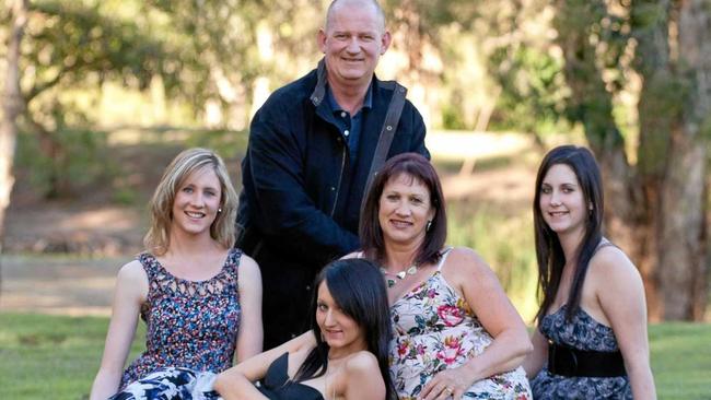 FAMILY FIRST: Bill Byrne with his wife Kim and their daughters Sarah, Samantha and Bonnie when he was first elected in 2012. Picture: Stephen J Vit