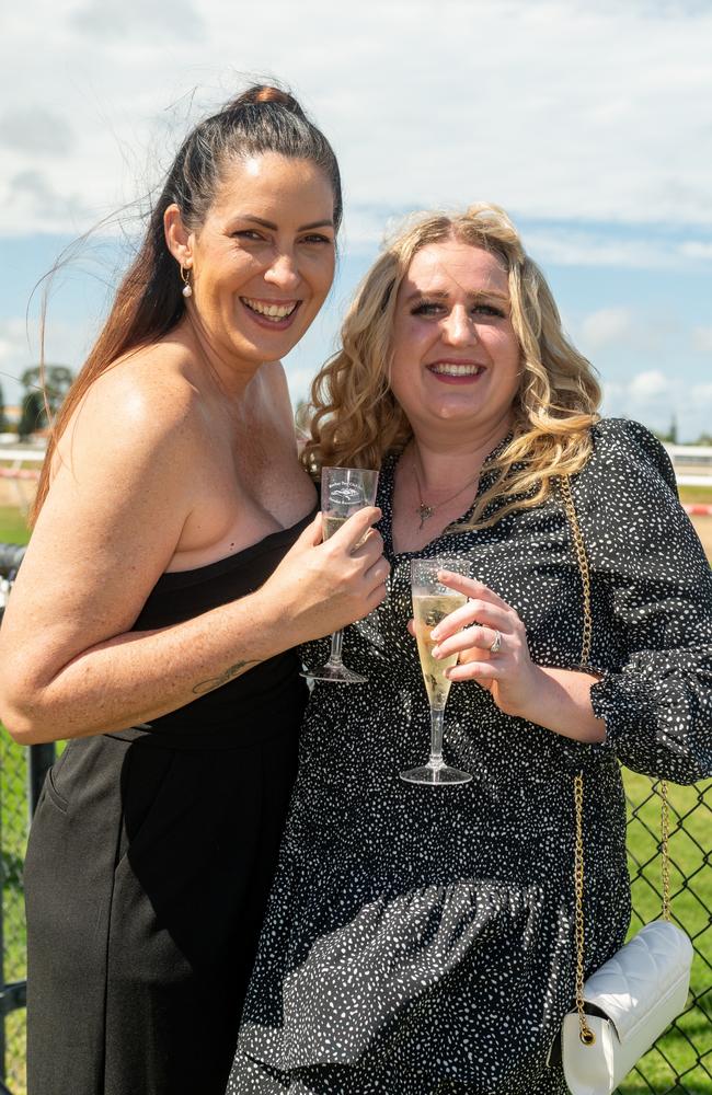 Renae Giannangelo and Cassie Foster at NQ Classic Derby Day Mackay Turf Club Saturday 30 September 2023 Picture: Michaela Harlow