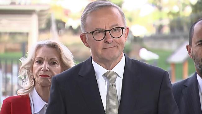 Anthony Albanese channelled Taylor Swift. Picture: Sky News