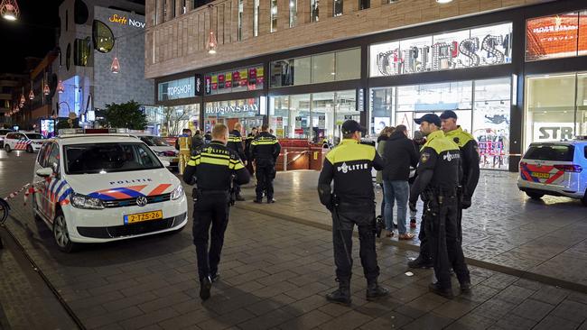 Multiple people were injured in the stabbing incident in The Hague's main shopping street. Picture: AP