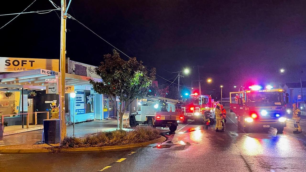 Geelong West firefighters were in the right place at the right time when they happened upon a fire in Herne Hill. Picture: Geelong West Fire Brigade