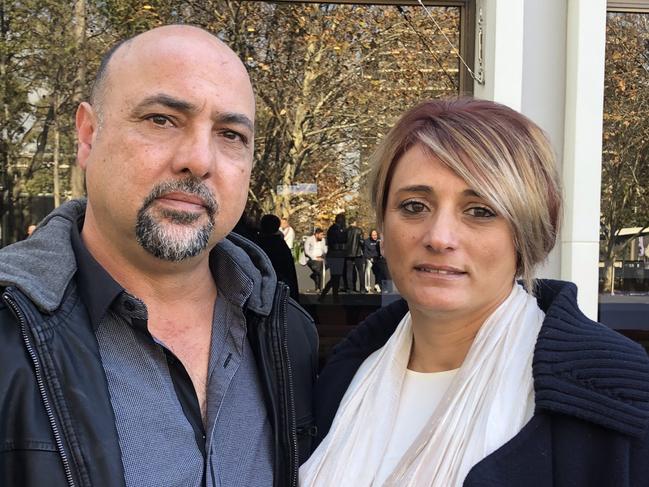 Fighting for justice for their son: Rob and Patrizia Cassaniti, at Bryan Brown Theatre, Bankstown. Picture: Lawrence Machado